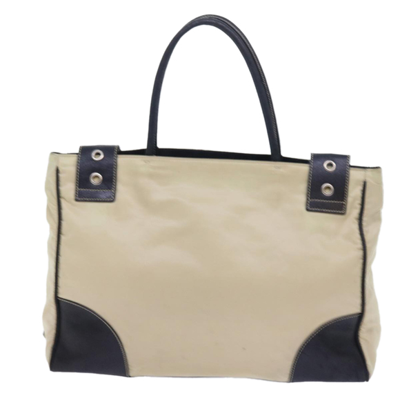 PRADA Tote Bag Nylon Beige Auth ar10404 - Picture 2 of 16